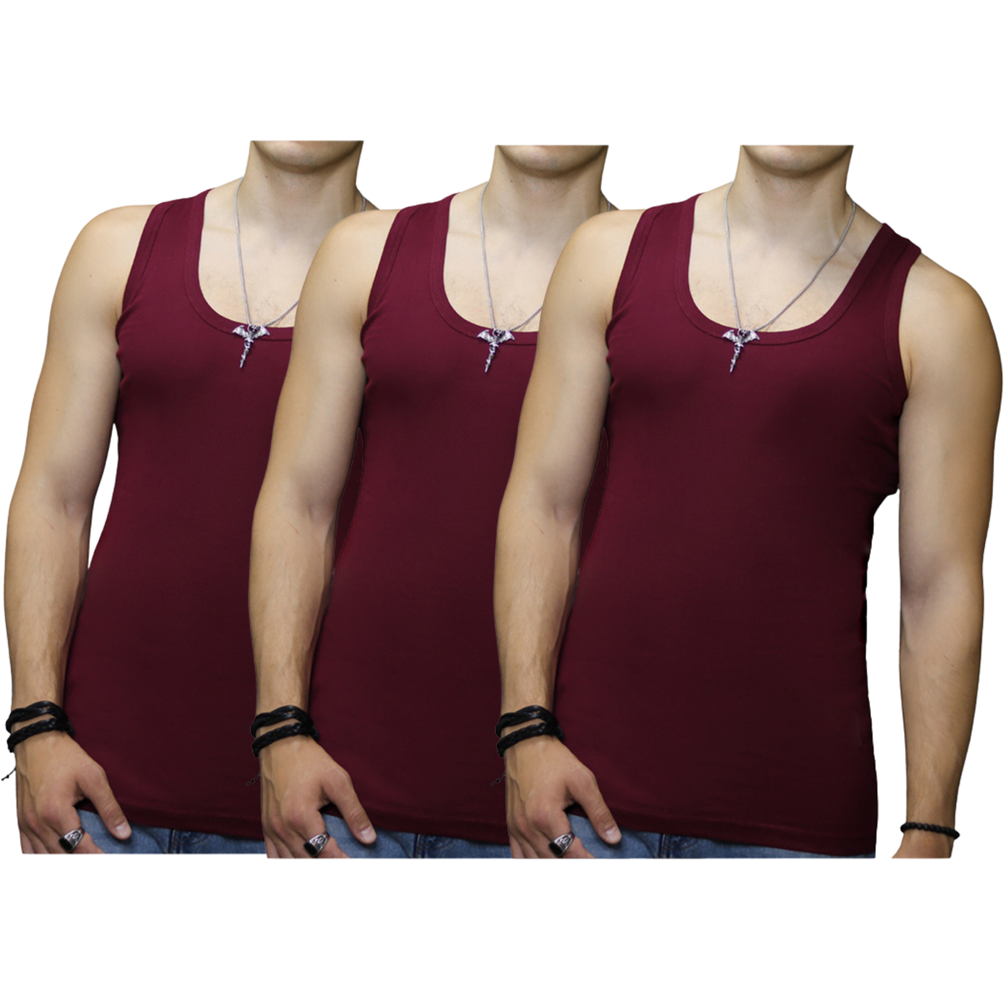 3 Stucks Bonanza hemd - 100% katoen - Regular - Bordeaux