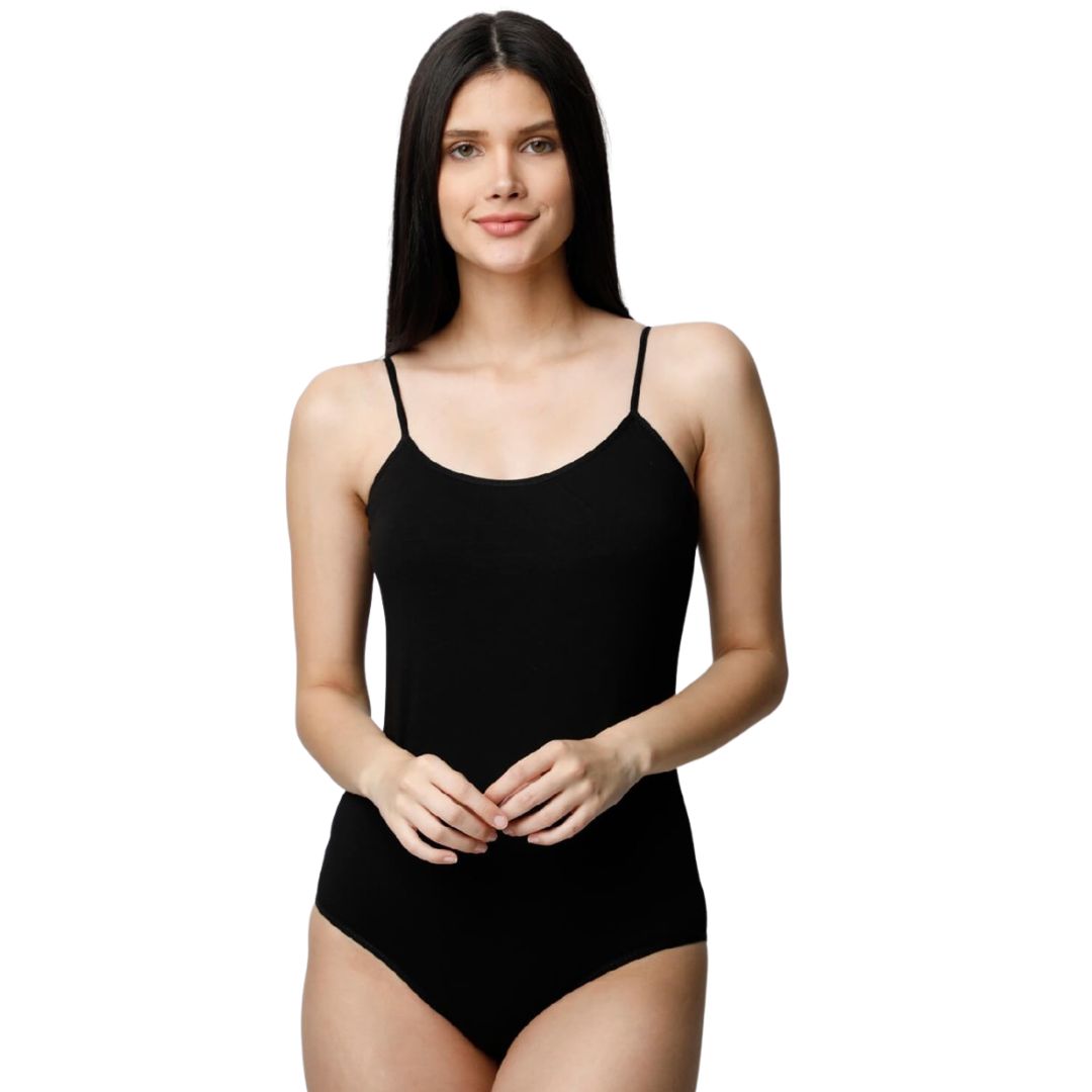 2 Stucks DONEX® DAMES Bodyfashion Slim SPAGHETTI BAND Zwart