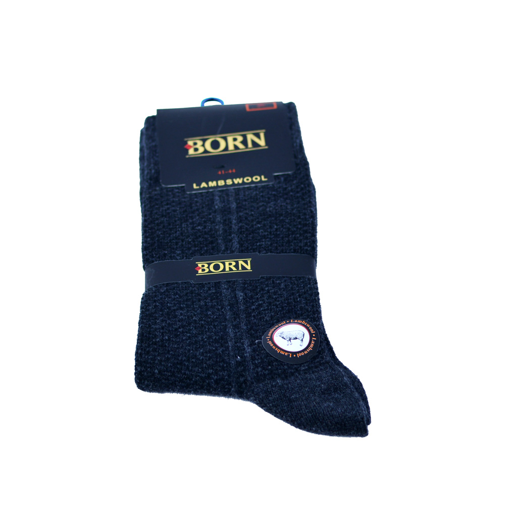 2 paar - Born - lamswol sokken - Oslo - grijs