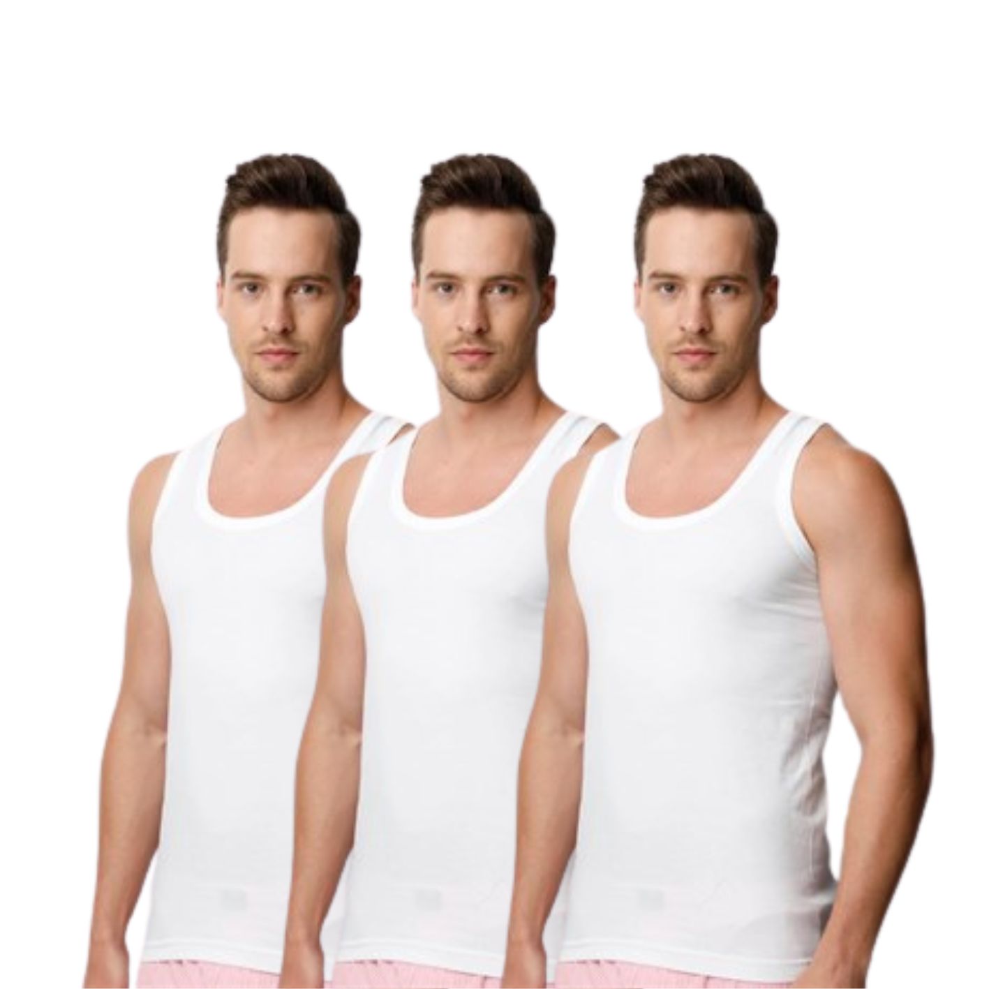3 Stuks Herenhemd - 100% katoen - Regular - Wit