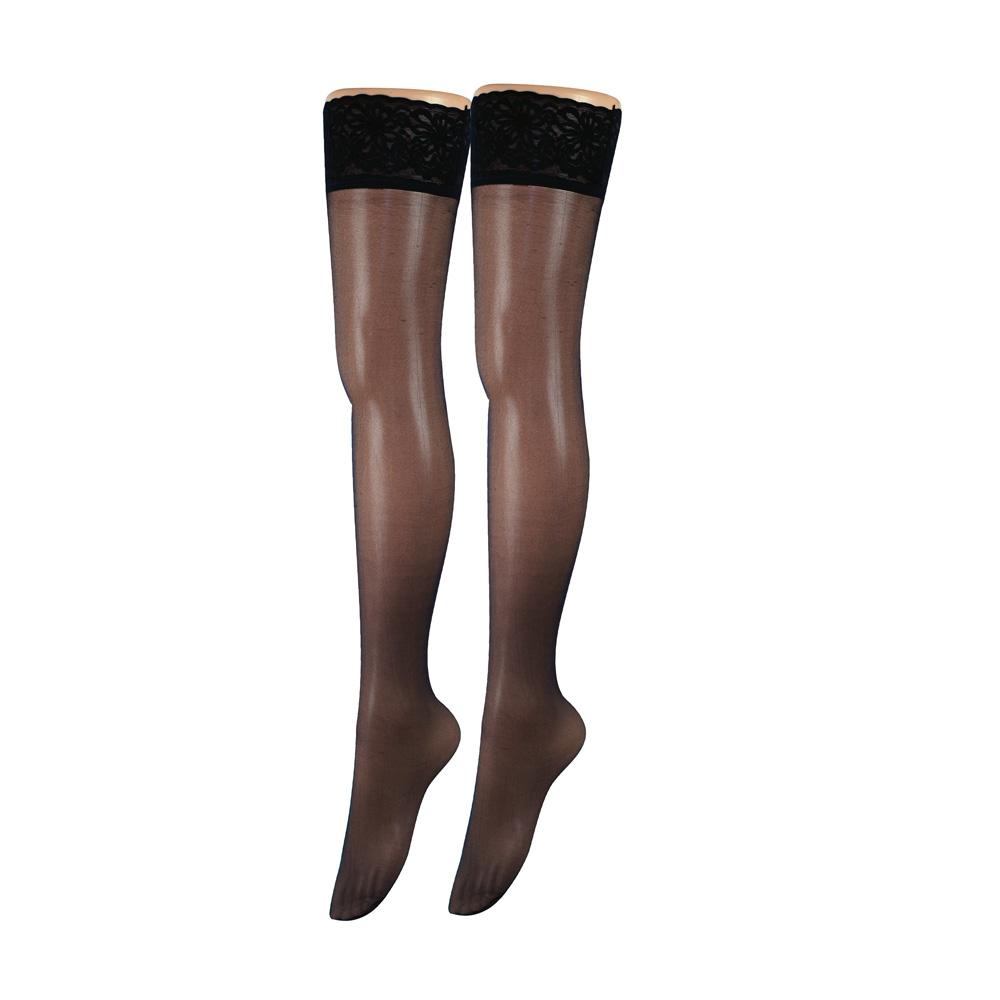 2 Pack Stay up - Mariflos - Overknees -15 Denier - Zwart - Kant - gratis ðŸšš
