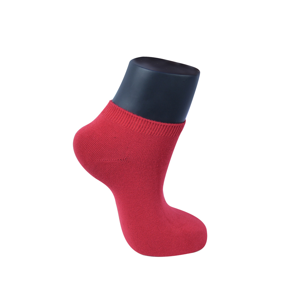12 paar Bonanza sneakersokken - Platte Naad - rood