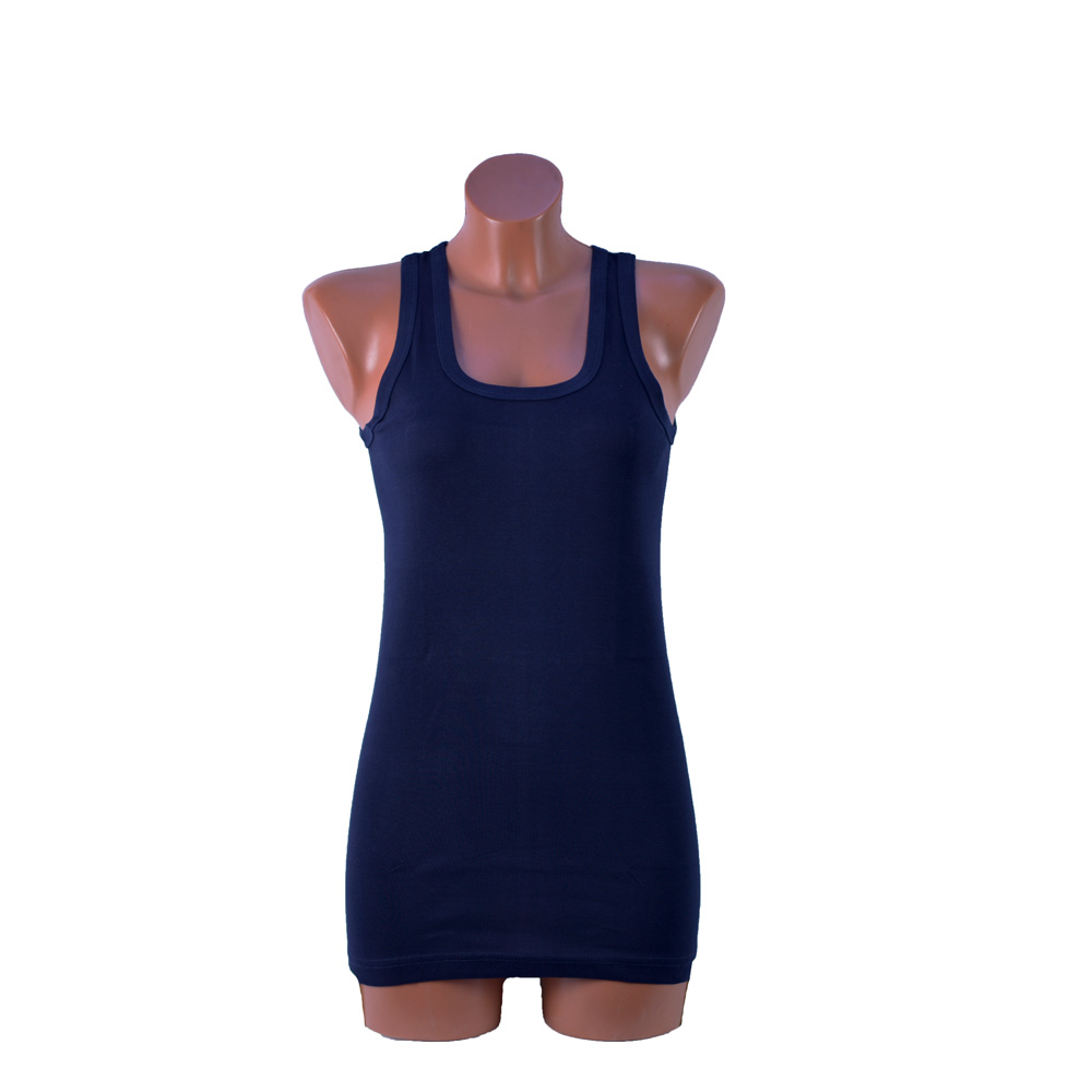 3 Stuks Dames Extre Lang tanktop - Regular - Donkerblauw