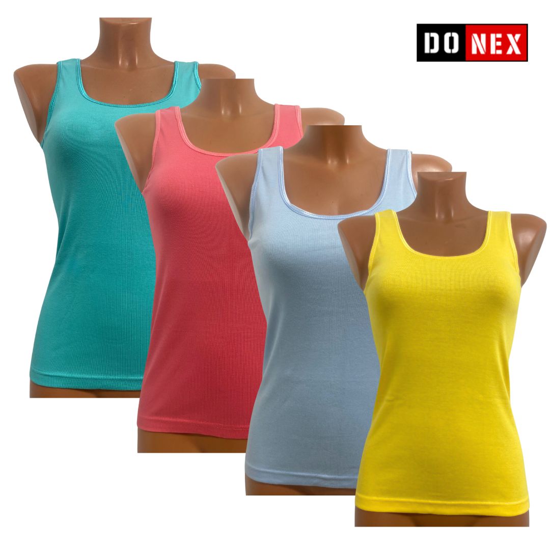 4 Pack Top kwaliteit dames hemd - 100% katoen - Wendy