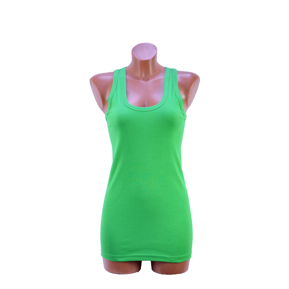 2 Stuks Dames tanktop - Regular - lichtgroen - Maat S-M