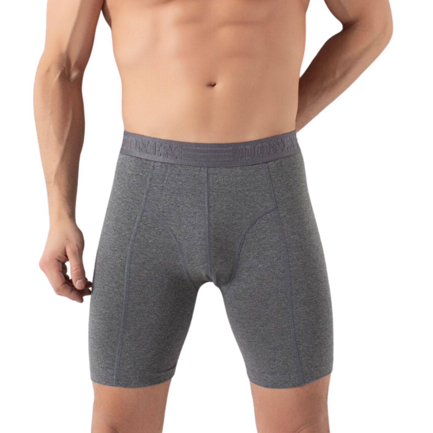 2 stuks - Heren boxershort - DONEX® - Lange Pijp - Antraciet