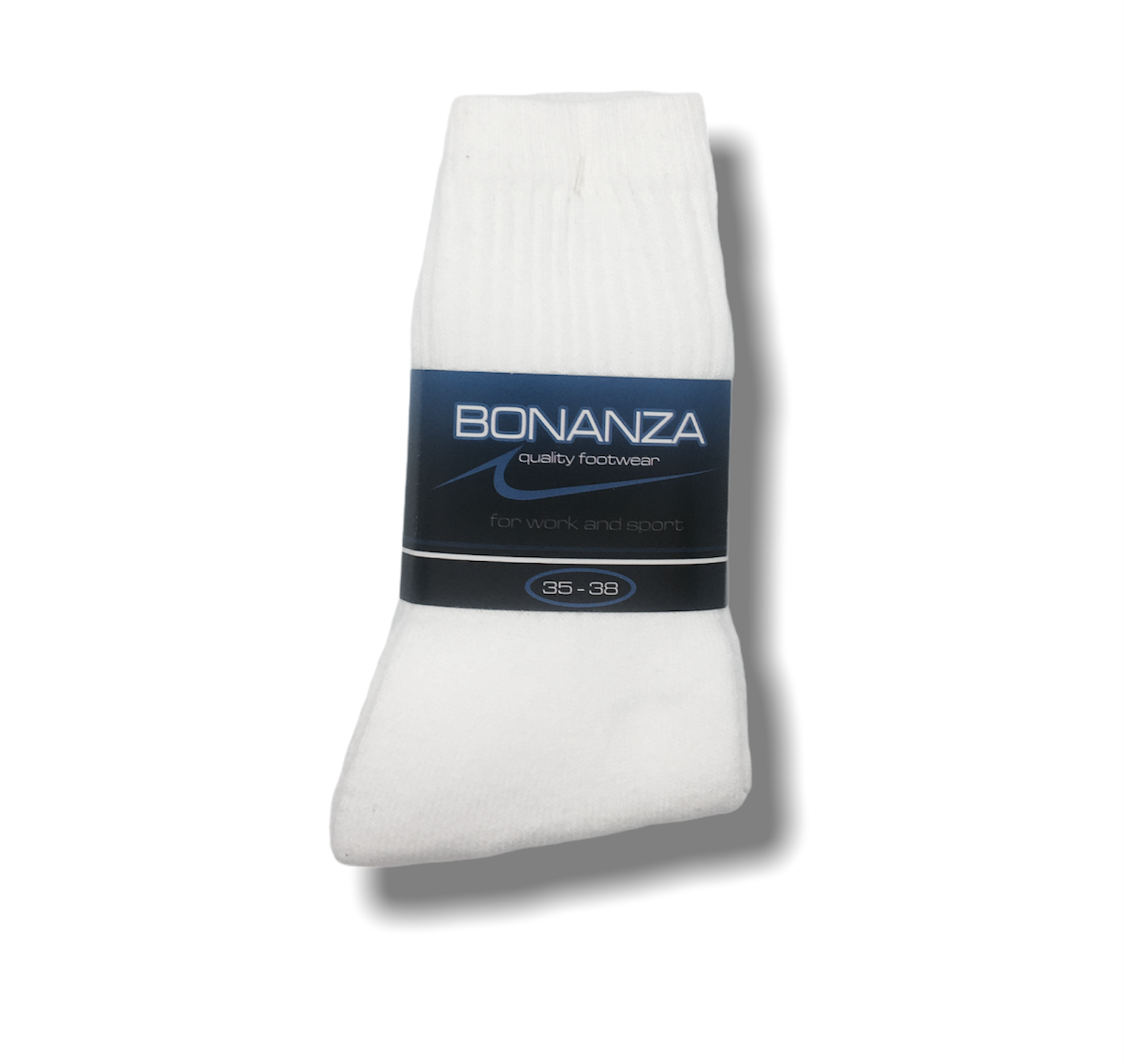 8 paar Bonanza dames sportsokken - First class - Wit