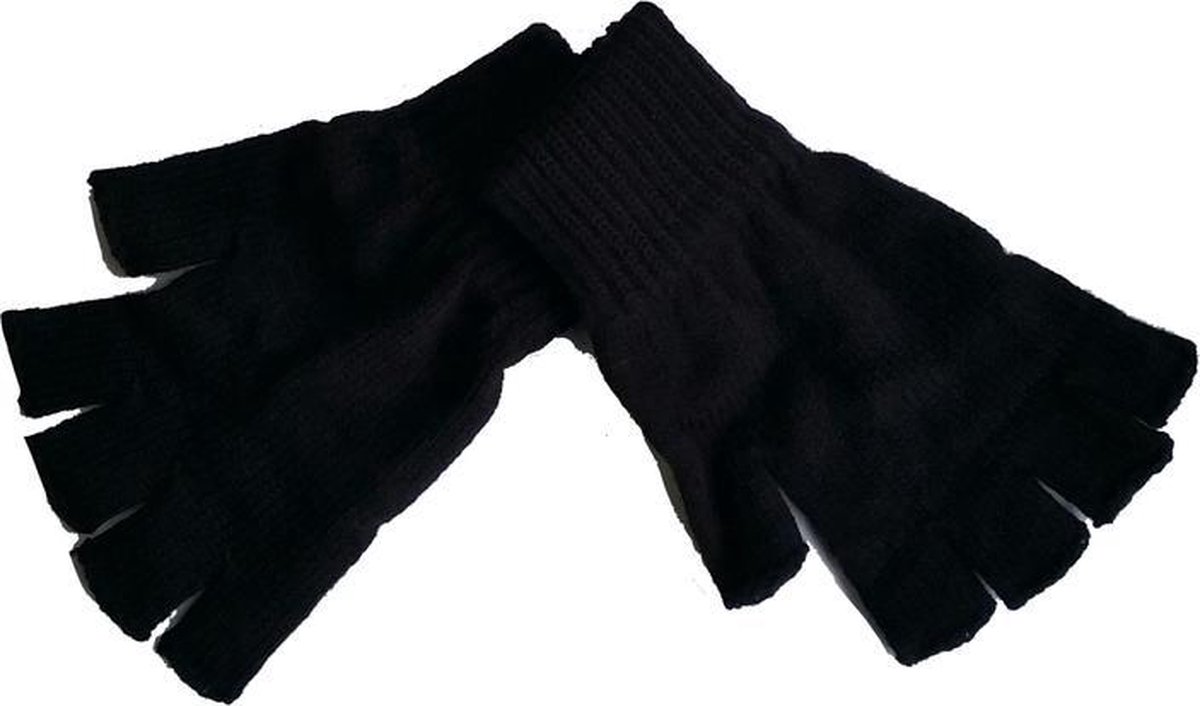 2 Paar DONEX handschoenen zonder vingers Zwart