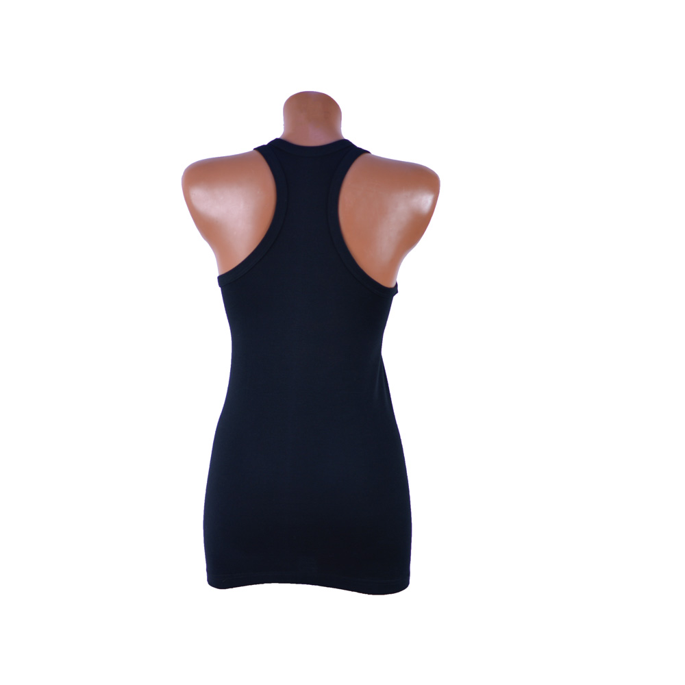 3 Pack Dames Extra lang tanktop - Halter - zwart - gratis ðŸšš
