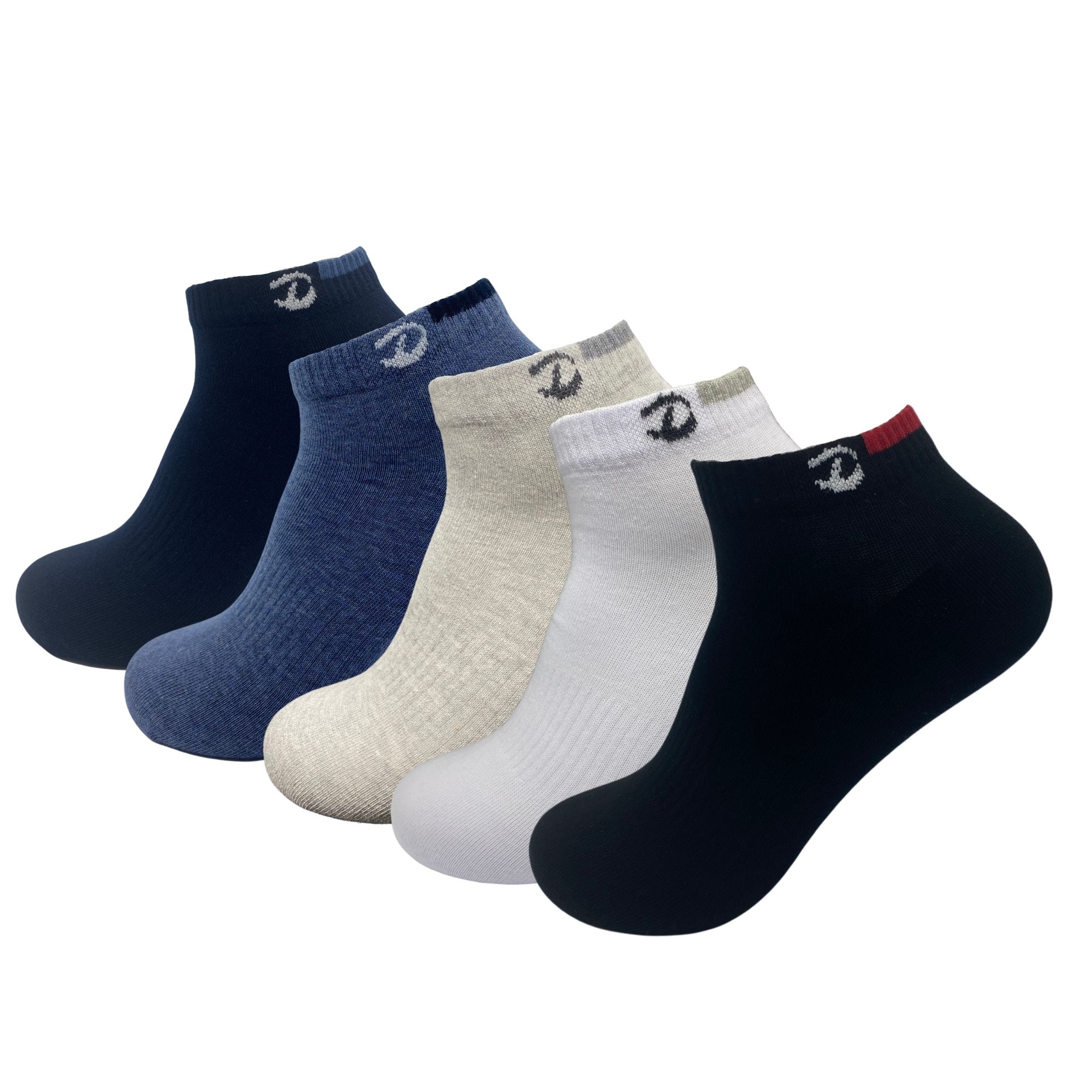 10 paar Donex sneakersokken - Katoen - 5 kleuren