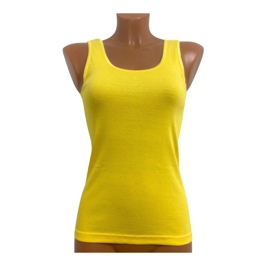 2 Pack Top kwaliteit dames hemd - 100% katoen - Geel