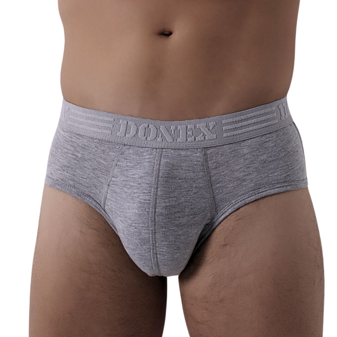 3 Pack DONEX® Basic Heren Midi slip - Katoen - Grijs