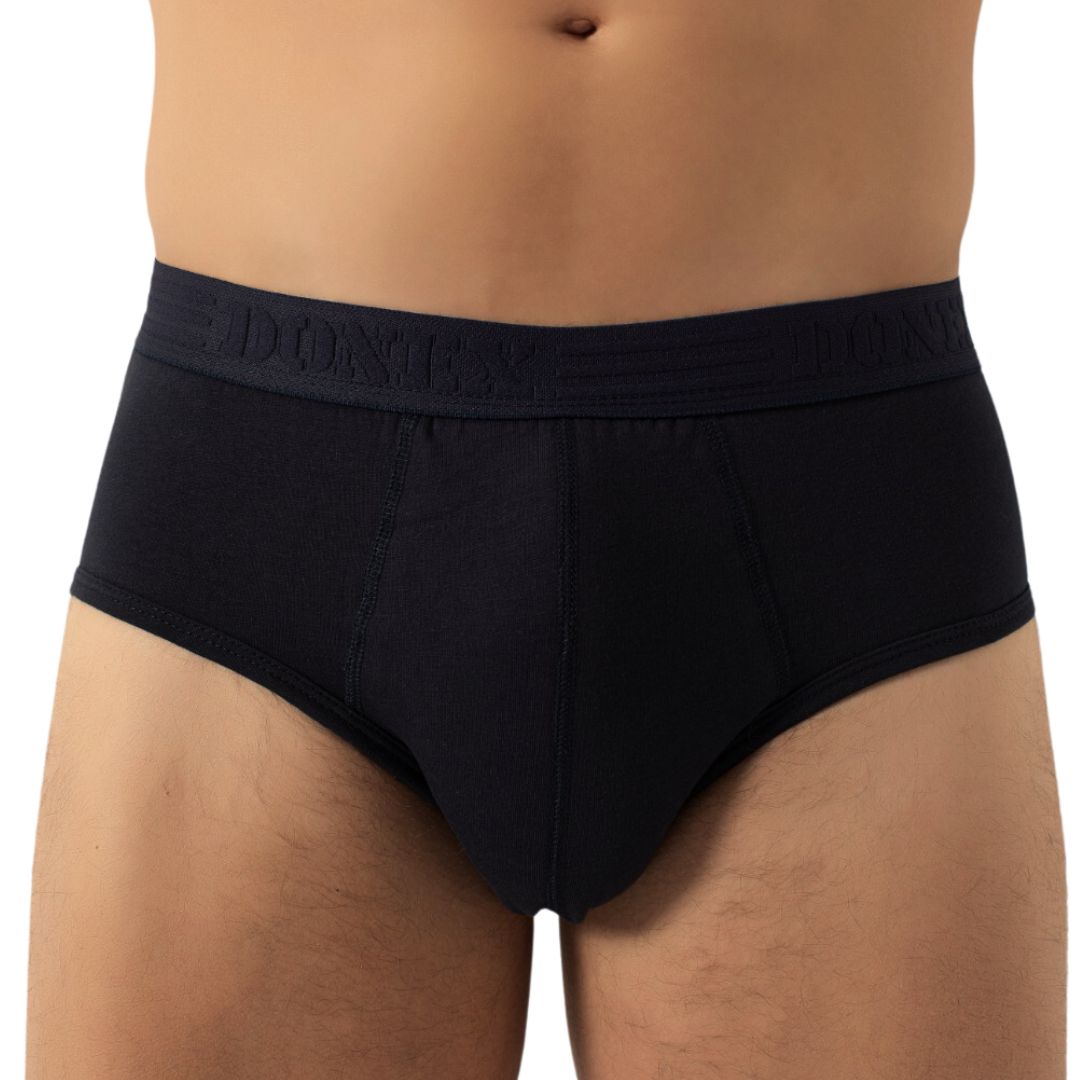 3 Pack DONEX® Basic Heren Midi slip - Katoen - Zwart
