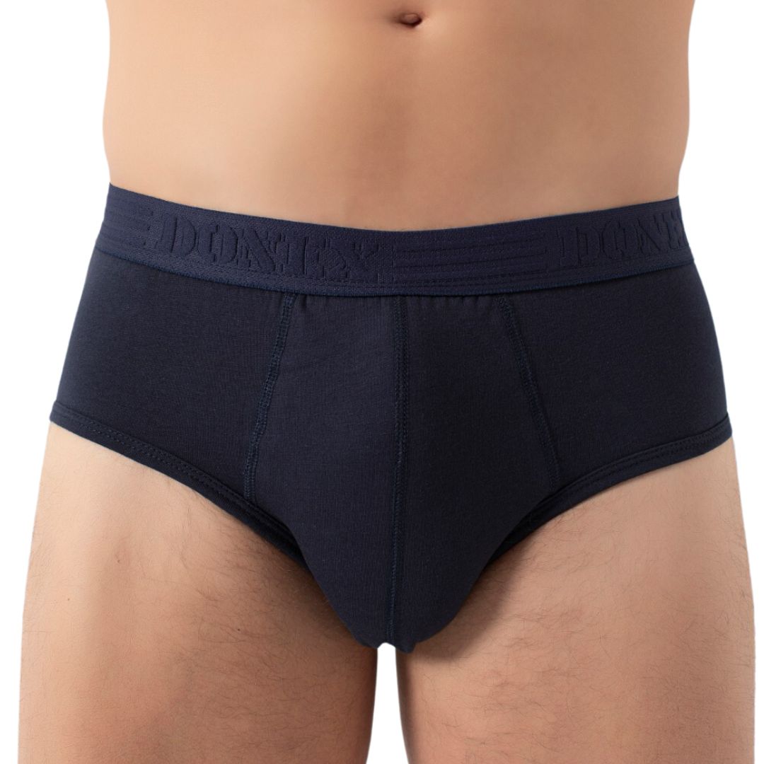 3 Pack DONEX® Basic Heren Midi slip - Katoen - Marinblauw
