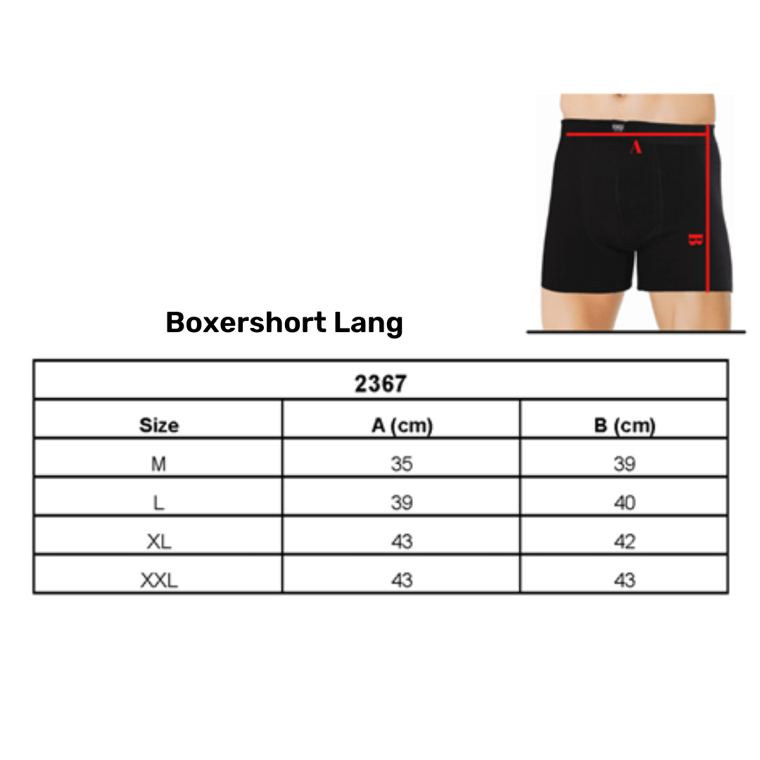2 stuks - Heren boxershort - DONEX® - Lange Pijp - Wit