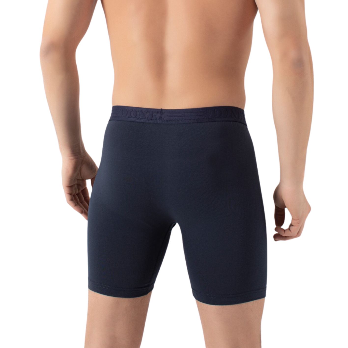2 Stuks heren boxershort - DONEX® - Katoen -  Lange Pijp - Marineblauw