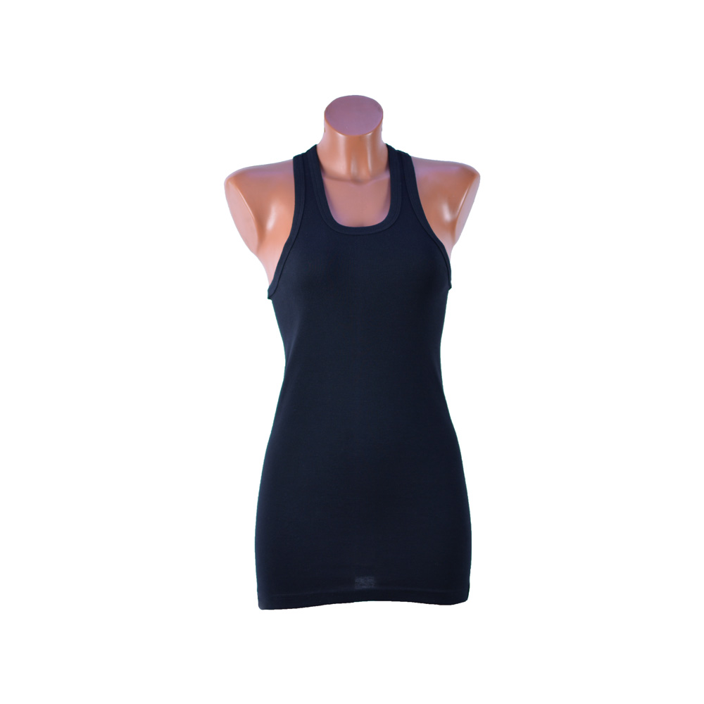 3 Pack Dames Extra lang tanktop - Halter - zwart - gratis ðŸšš
