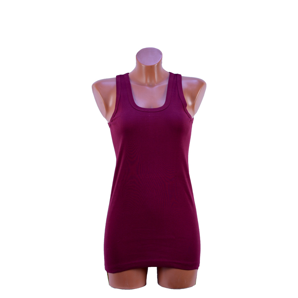 3 Stuks Dames tanktop - Regular - bordeau - gratis ðŸšš