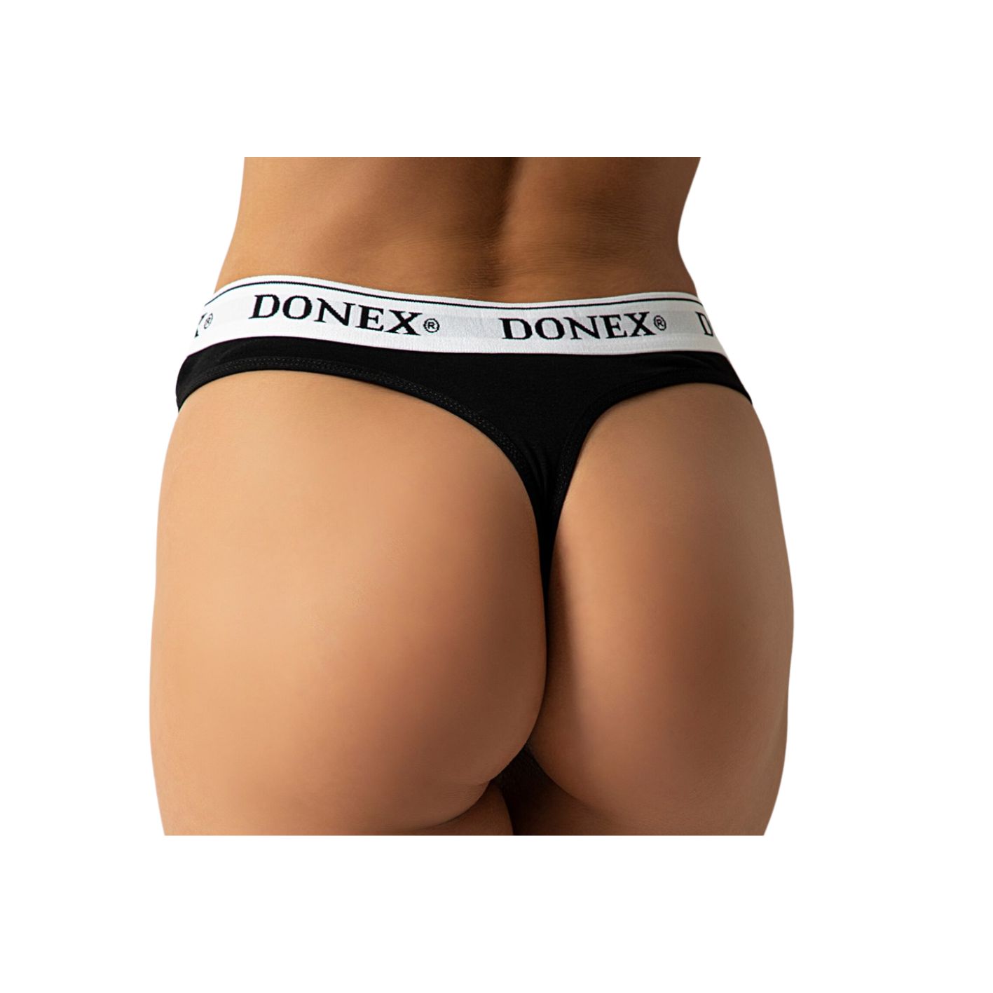 3 Pack DONEX® dames string - Katoen - Zwart