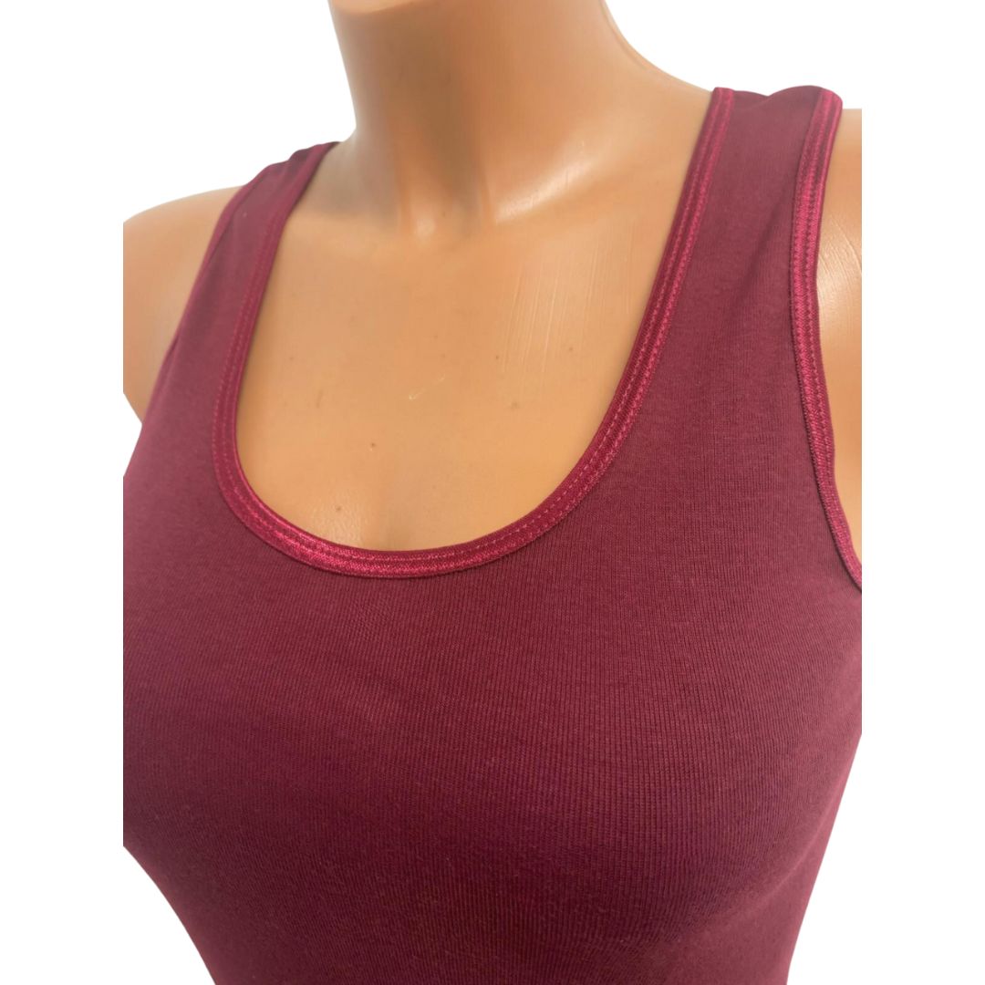 2 Pack Top kwaliteit dames hemd - 100% katoen - Bordo