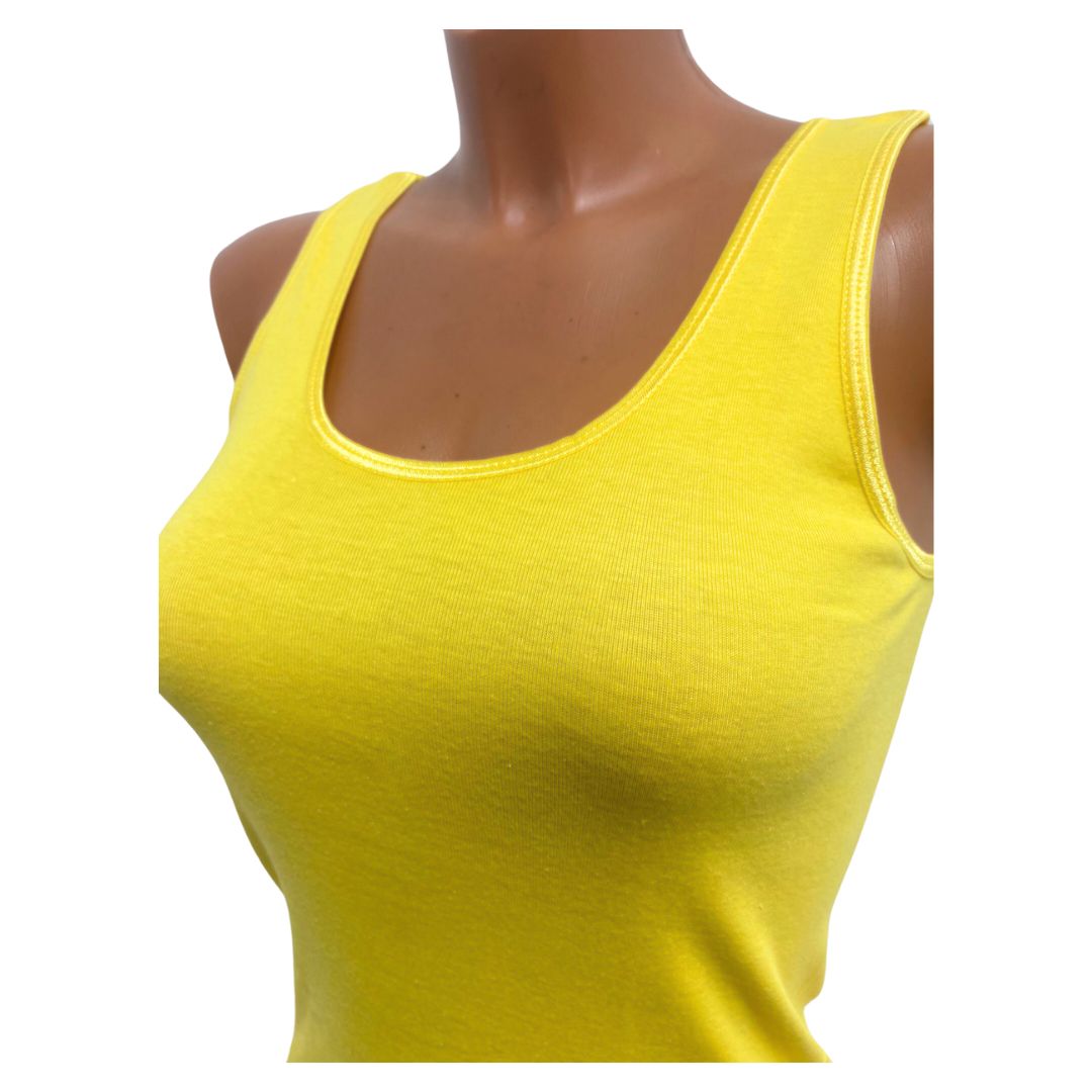 2 Pack Top kwaliteit dames hemd - 100% katoen - Geel