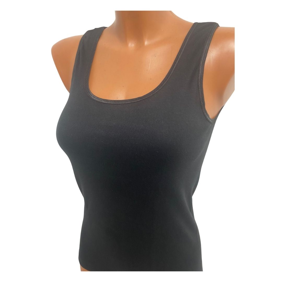 2 Pack Top kwaliteit dames hemd - 100% katoen - Zwart