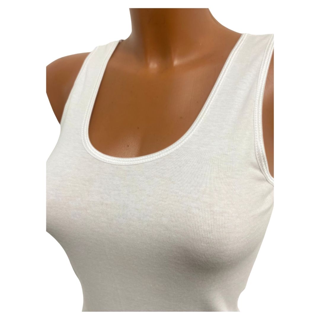 2 Pack Top kwaliteit dames hemd - 100% katoen - Wit