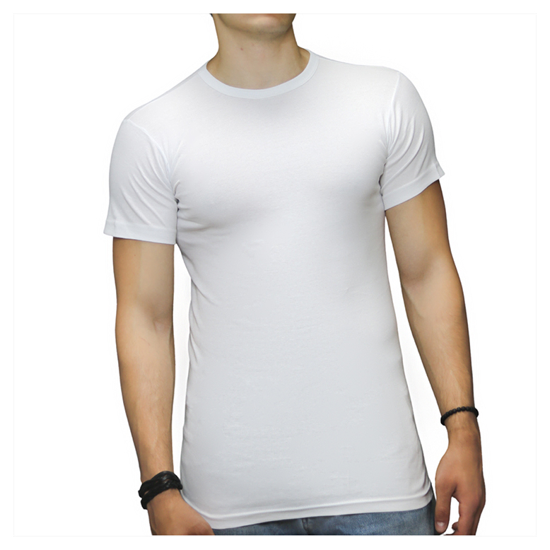 3 stuks Bonanza Extra lang T-shirt - O hals - 100% katoen - Wit