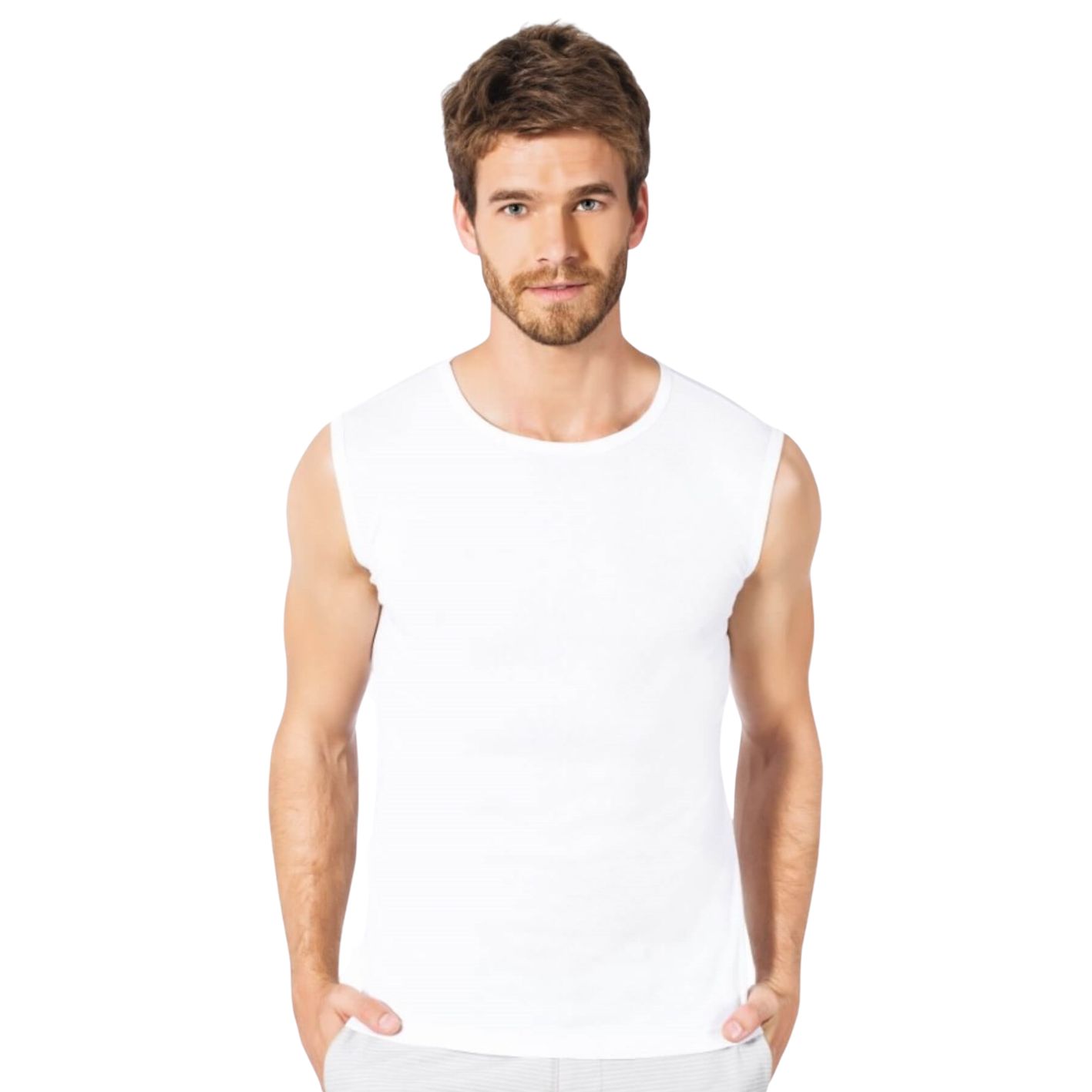 3 stuks DONEX Mouwloos  shirt - O Hals -  Wit