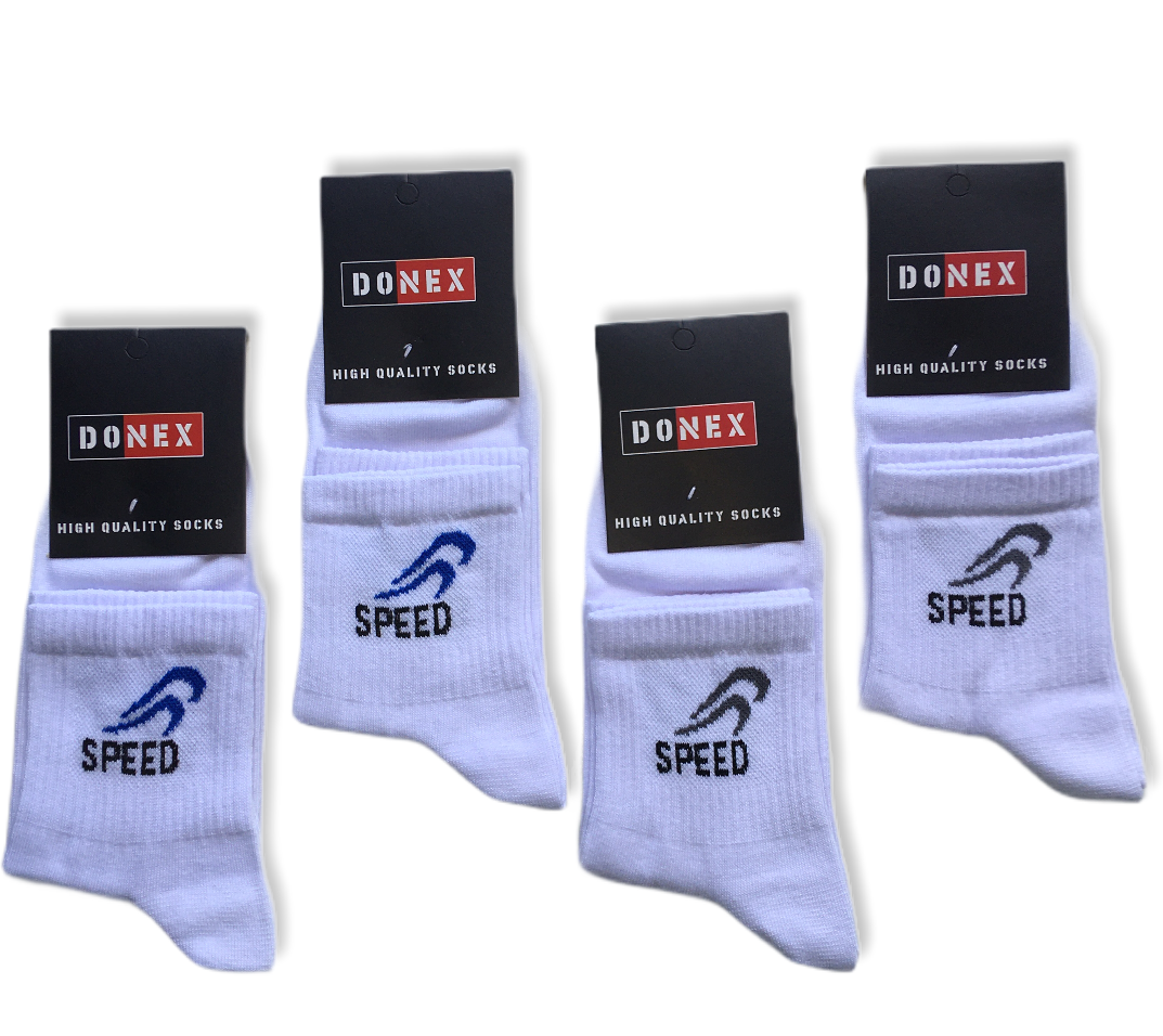 8 paar Donex quarter sneakersokken - wit - Speed