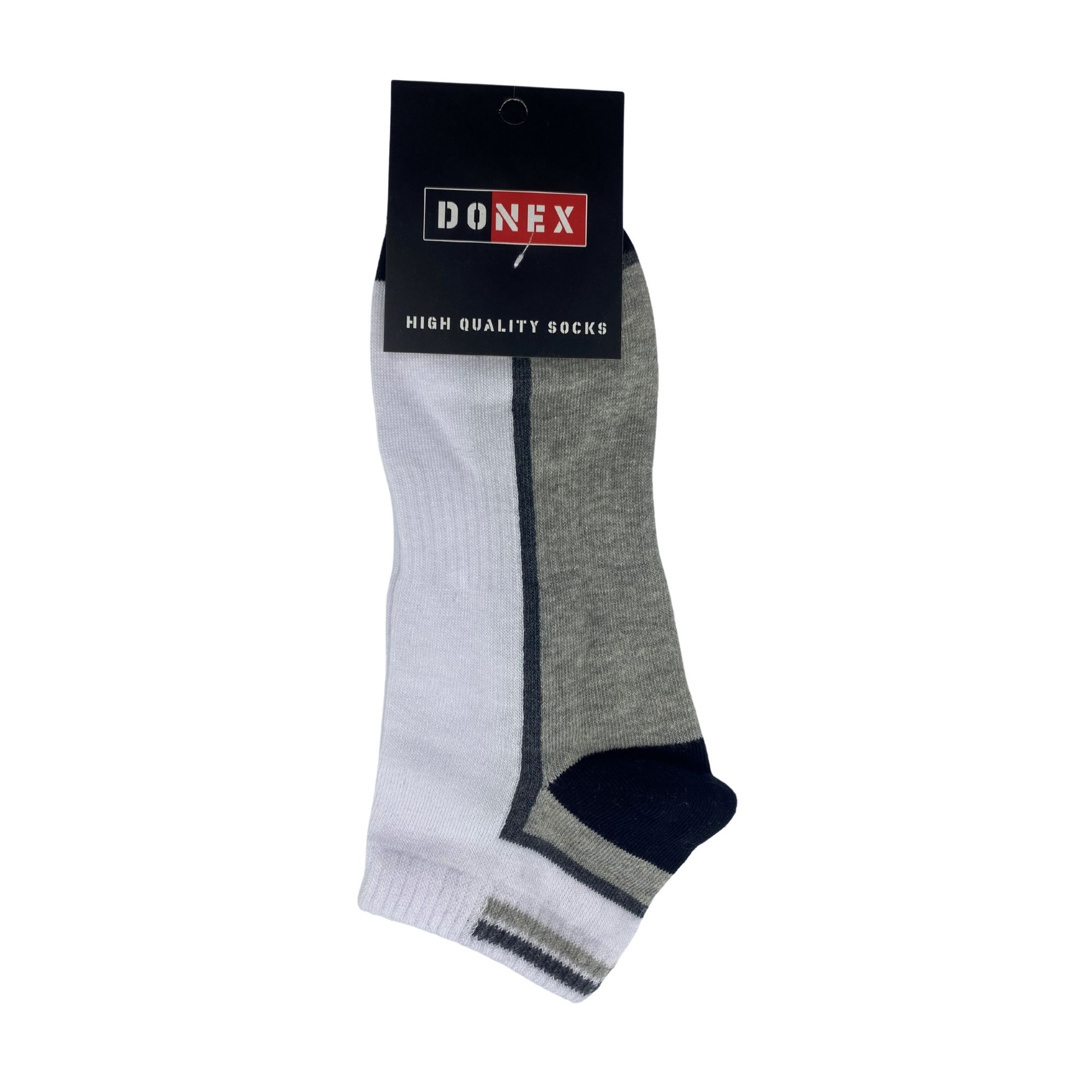 10 paar Donex sneakersokken - Lijn  - 2 kleuren
