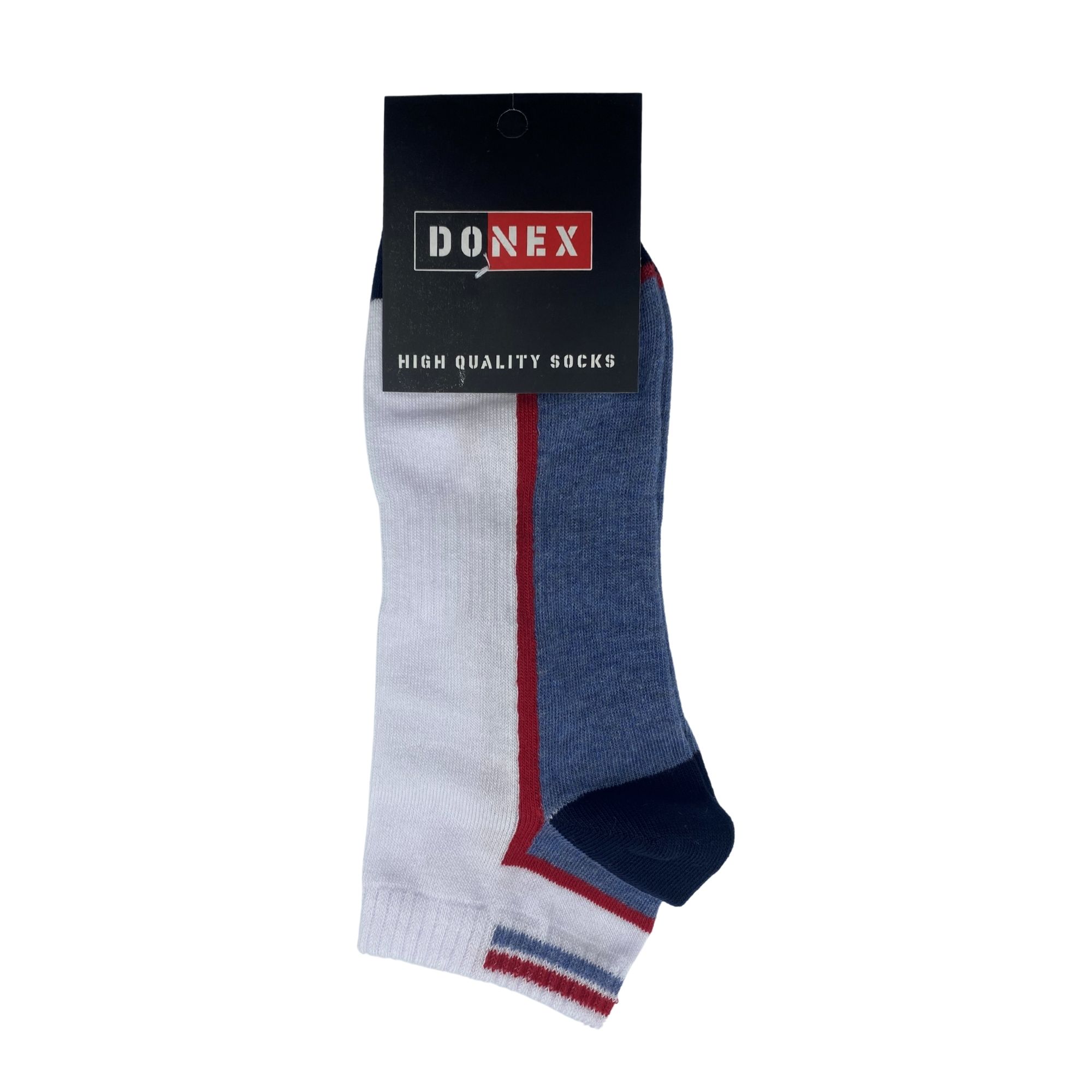 10 paar Donex sneakersokken - Lijn  - 2 kleuren