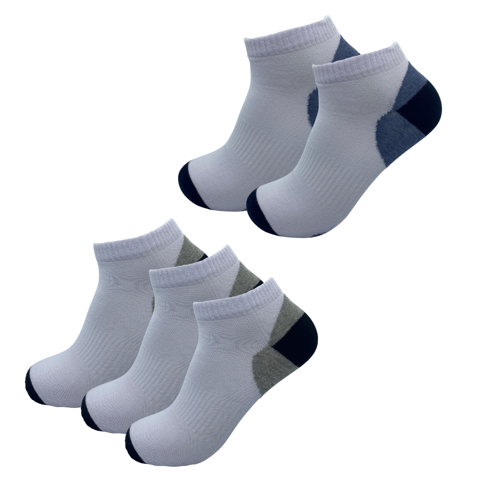 10 paar Donex sneakersokken - Cirkels  - Katoen -  2 kleuren